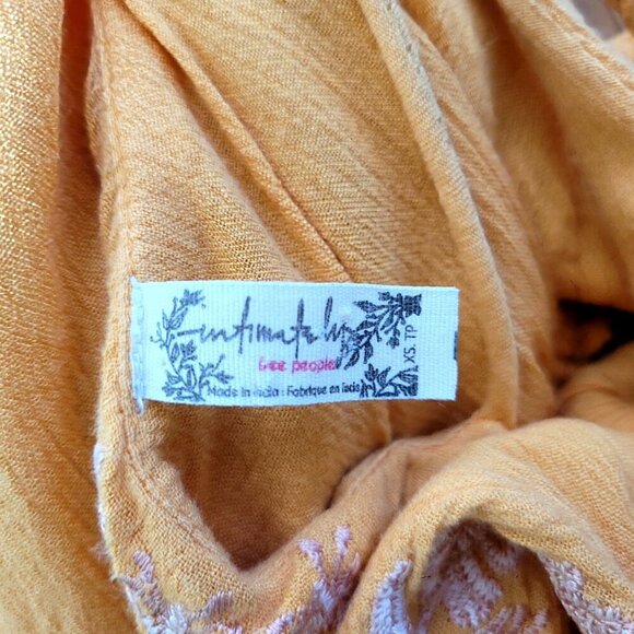 Free People size XS Marigold Embroidered Wide Leg Pantsuit - Picture 13 of 14